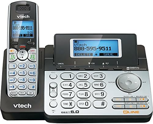 VTECH DS6101 מכשיר אלחוט אביזר, כסף/שחור | דורש מערכת טלפון מסדרת DS6151 להפעלה